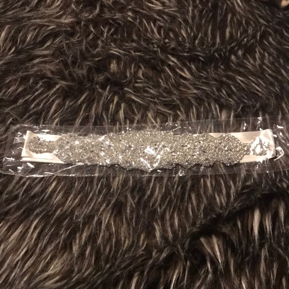 Bedazzled ribbon belt